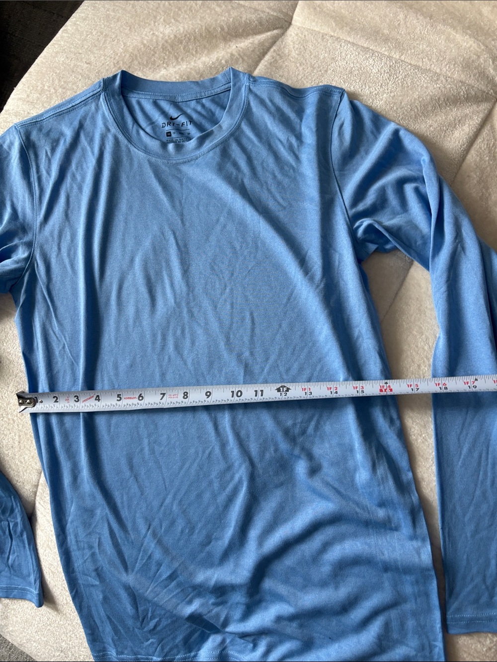 Nike Light Blue Long Sleeve Performance Tee - Picture 4 of 4